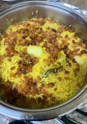 صورة لوصفة الرز البسمتي لعزومه