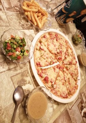 صورة لوصفة بيتزا