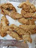 Deep fried Chicken Goujon Strips. 😀