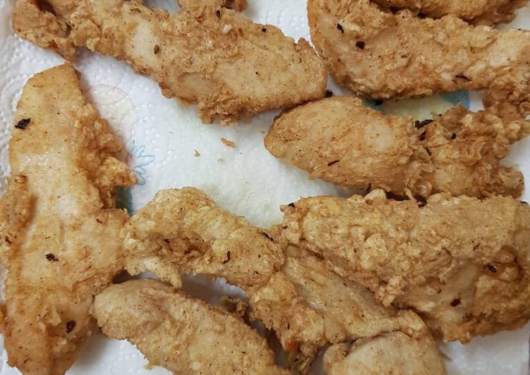 Deep fried Chicken Goujon Strips. π