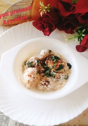 A picture of Dahi vada 😋 (fasting dahi vada).