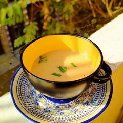 A picture of Cream of chicken soup.