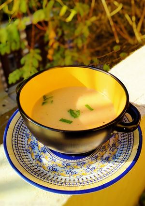 A picture of Cream of chicken soup.