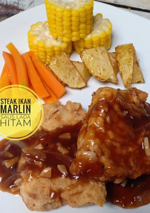 Foto resep 49. A. Steak Ikan Marlin Saus Lada Hitam