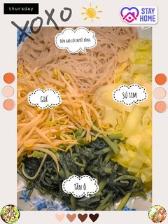 Hình của món Bún gạo lức huyết rồng trộn.