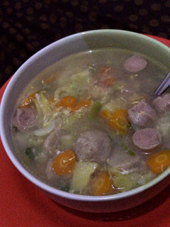 Foto resep Sup sayur dan baso sosis