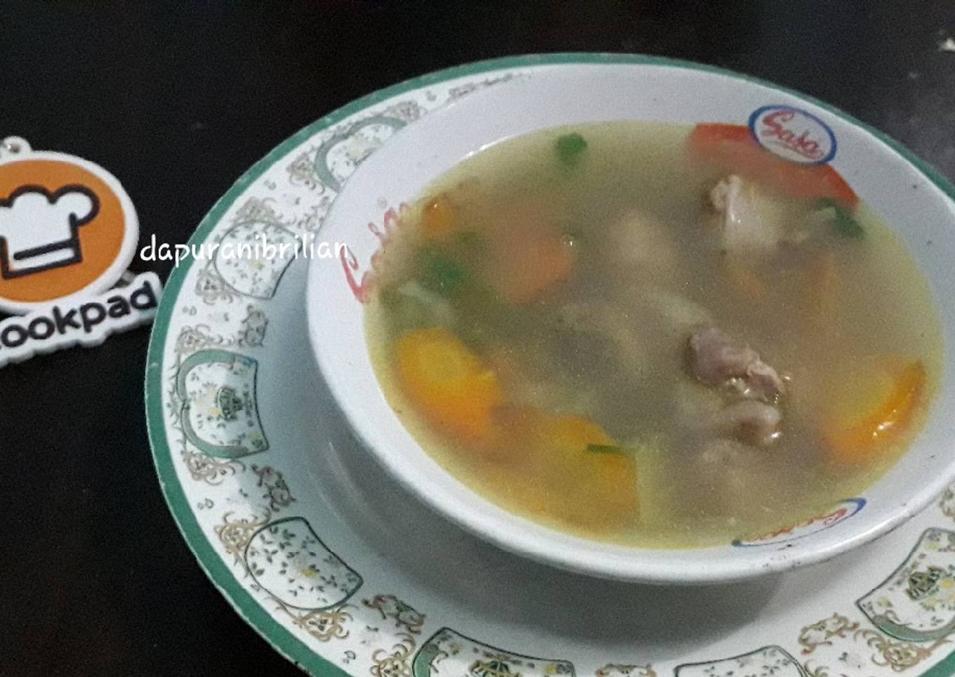 Sayur sop ayam mantul