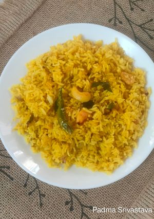 नींबू वाले चावल लेमन राइस lemon rice easy recipe for lunch box रेसिपी मुख्य फोटो
