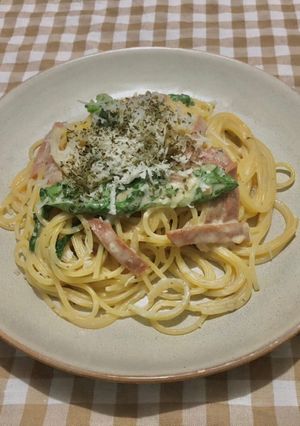 Foto resep Creamy Spaghetti with Spinach