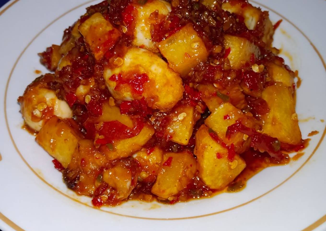 Puasa Hari ke 6 (Sambal Kentang Telur puyuh sehaaahh)