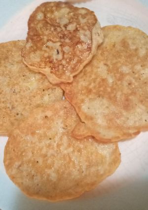 Una foto de Pancakes de avena y banana. Rápidos!