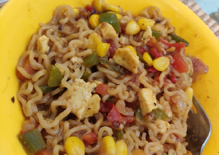 Recipe of Award-winning Piri piri Veggie Maggi