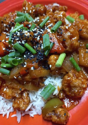 A picture of Sweet and Sour Pork.