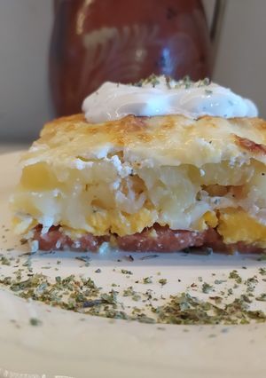 Fincsi rakott krumpli (gm, lm) recept fotója
