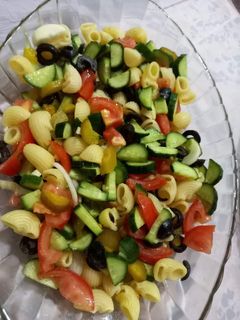 صورة لوصفة سلطة المعكرونه 😅