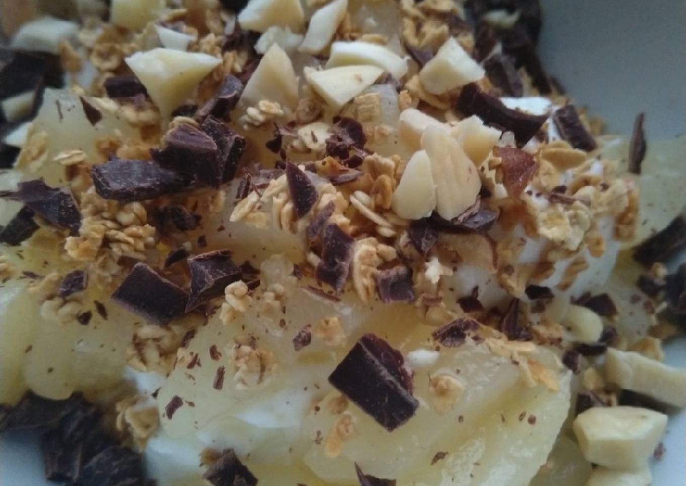 Skyr poire chocolat amande