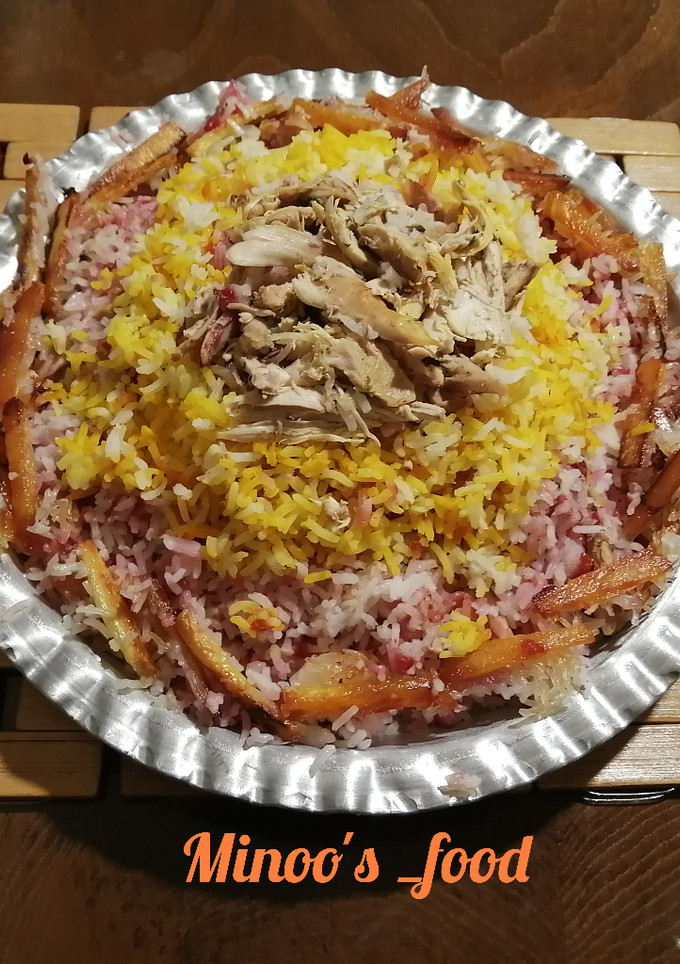 عکسی از دستور آلبالو پلو با مرغ