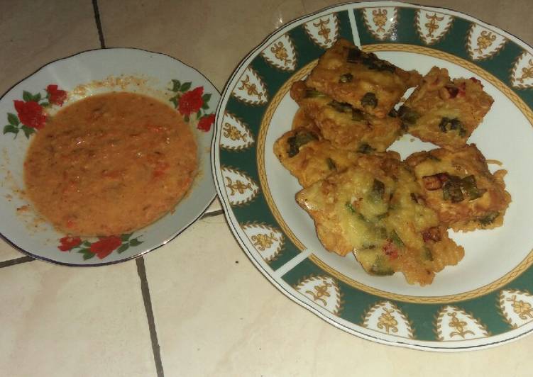 Tempe goreng sambel kacang