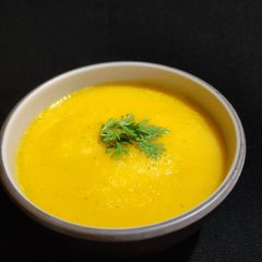 A picture of Carrot ginger soup.