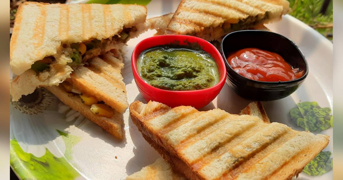 कॉर्न चीज टोस्ट सँडविच (corn cheese toast sandwich recipe in marathi