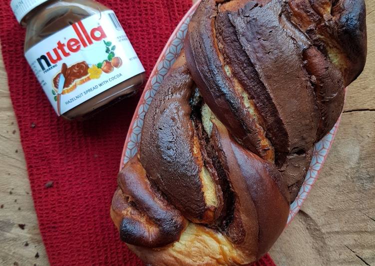 Simple Way to Serve Quick Nutella Babka