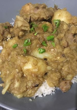 A picture of Cabbage and lamb bredie (koolbredie).