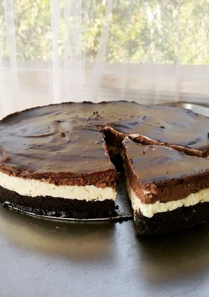 Foto resep Chocolate Mousse Cheese Cake (unbaked & tanpa gelatin)