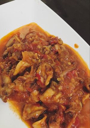 Foto resep Cumi asin kering pedas