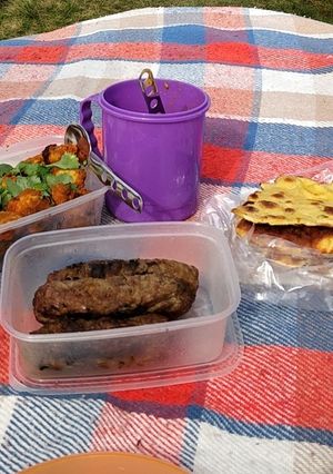 A picture of Beef shawarma Kebabs.
