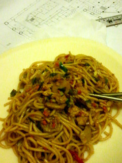Foto resep spagetti goreng campur