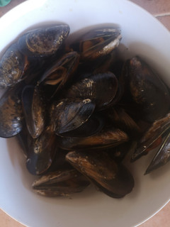 Una foto de Mejillones al vapor