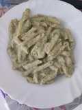 Macarrones con salsa de calabacín