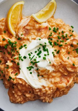 A picture of Creamy Shrimp Risotto with Mascarpone.