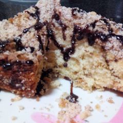 A picture of Cinnamon Coffee Apple Crumb Moist Cake.