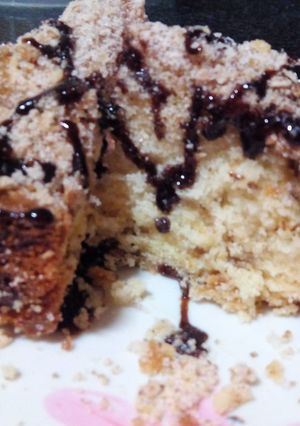 A picture of Cinnamon Coffee Apple Crumb Moist Cake.