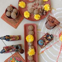 Tilgud Laddu (Sesame seeds and Jaggery sweet) A picture of Tilgud Laddu (Sesame seeds and Jaggery sweet).