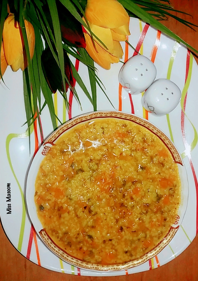 عکسی از دستور سوپ بلغور