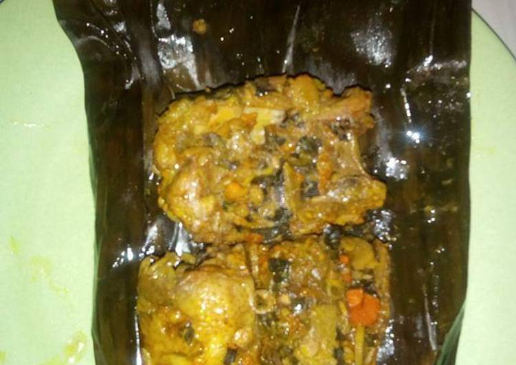 Pepes ayam seadanya
