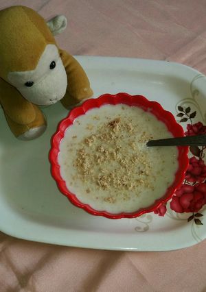 A picture of Milk and oats porridge.