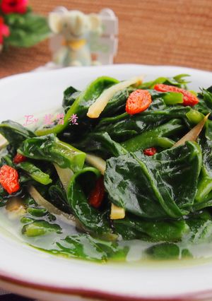 麻油枸杞皇宮菜 的食譜成品照片