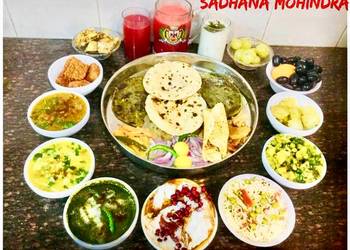 How to Prepare Appetizing Punjabi ThaliKadhi Pakodasarson ka saagdahi Bhallacarrots juicelassigur
