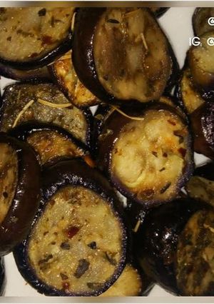 A picture of Eggplants with Tuscan Seasoning.