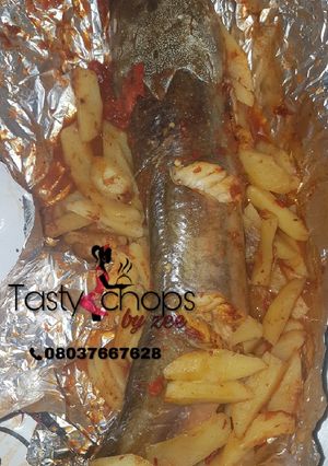 A picture of Roasted fish.