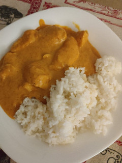 Una foto de Pollo al curry con leche de coco