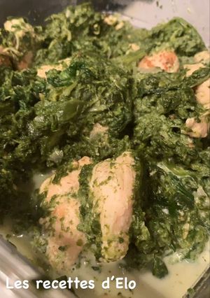 Une photo de Poulet aux épinards au Cookeo