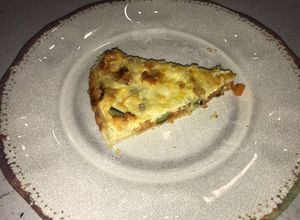 Una foto de Quiche de zapallitos y zanahoria