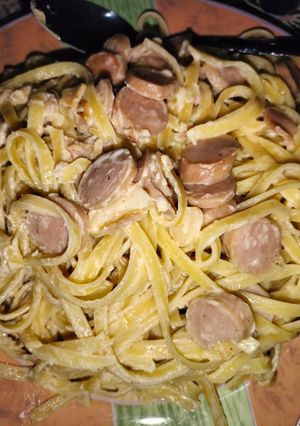 Foto resep Carbonara Pasta Sosis Ayam