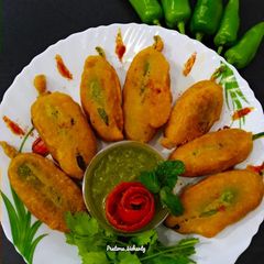A picture of Potato Stuffed Small Capsicum (Shimla Mirch).