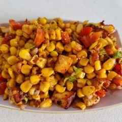 A picture of Corn paneer chat.