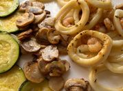 A picture of squid rings